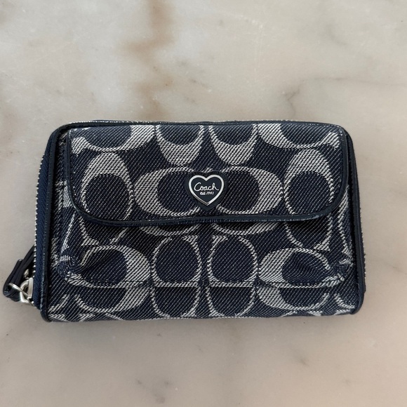 Coach Denim Dark Blue Signature Wallet Wristlet 1941 Vintage NWOT Read* - Picture 13 of 13